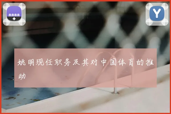 姚明现任职务及其对中国体育的推动